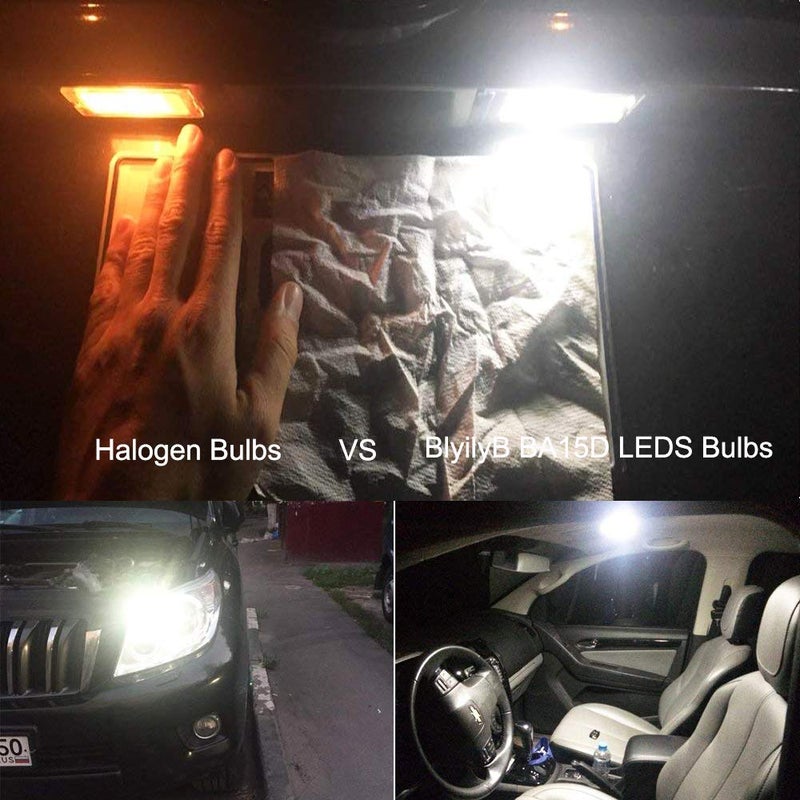 BlyilyB BA15D 1130 1142 1176 LED Bulb Bright White Interior LED Light Bulb for Car Trailer Marine RV Camper Boat As Tail Light - (Pack of 6) - Image 5